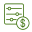 Security settings icon with adjustable sliders for privacy controls
