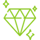 premium_80x80 | Spiffy Clean - Commercial & Office Cleaning Services | Spiffy Clean - Commercial & Office Cleaning Services Abstract green diamond logo formed by triangular facets and corner embellishments on each vertex.